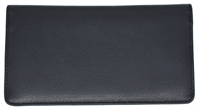 Black Premium Leather Checkbook Cover