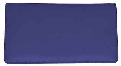Royal Blue Premium Leather Checkbook Cover