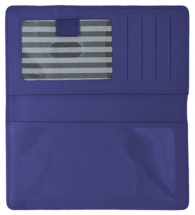 Royal Blue Premium Leather Checkbook Cover