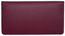 Burgundy Premium Leather Checkbook Cover