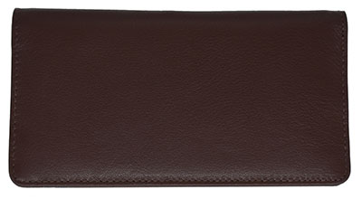 Brown Premium Leather Checkbook Cover