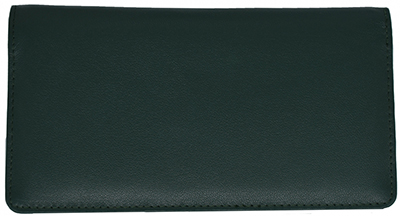 Dark Green Premium Leather Checkbook Cover