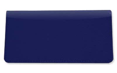 Royal Blue Smooth Leather Checkbook Cover