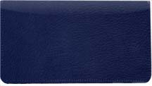 Royal Blue Leather Checkbook Cover