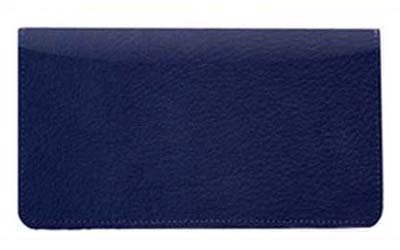 Royal Blue Leather Checkbook Cover