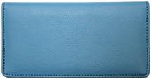 Light Blue Textured Leather Checkbook Cover