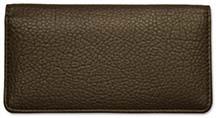 Chocolate Leather Checkbook Cover