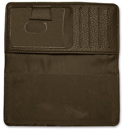 Chocolate Leather Checkbook Cover