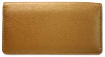Gold Leather Checkbook Cover