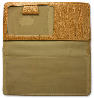 Gold Leather Checkbook Cover