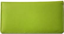 Lime Green Smooth Leather Checkbook Cover