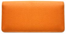 Orange Leather Checkbook Cover