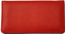 Red Smooth Leather Checkbook Cover