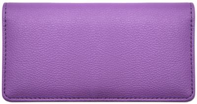 Violet Leather Checkbook Cover