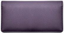 Dark Purple Textured Leather Checkbook Cover