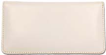 White Smooth Leather Checkbook Cover