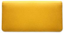 Yellow Leather Checkbook Cover