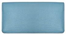 Light Blue Leather Side Tear Checkbook Cover