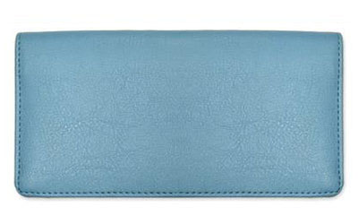 Light Blue Leather Side Tear Checkbook Cover