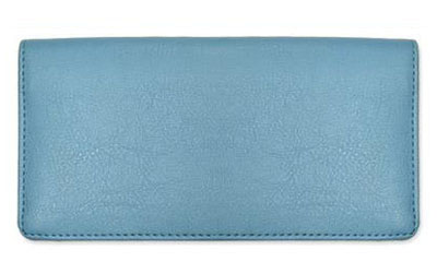 Blue Leather Zippered Checkbook Cover by Carousel Checks