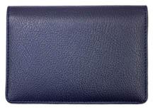 Blue Leather Top Stub Checkbook Cover