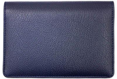 Blue Leather Top Stub Checkbook Cover