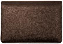 Dark Brown Leather Top Stub Checkbook Cover