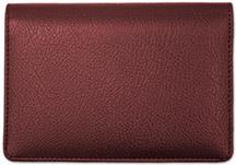 Burgundy Leather Top Stub Checkbook Cover