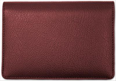 Burgundy Leather Top Stub Checkbook Cover