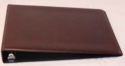 Burgundy Deskset Check Binder