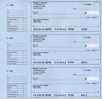 Blue Safety Deskset Personal Checks