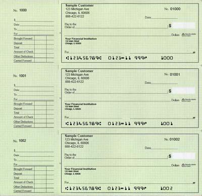 Green Safety Deskset Personal Checks