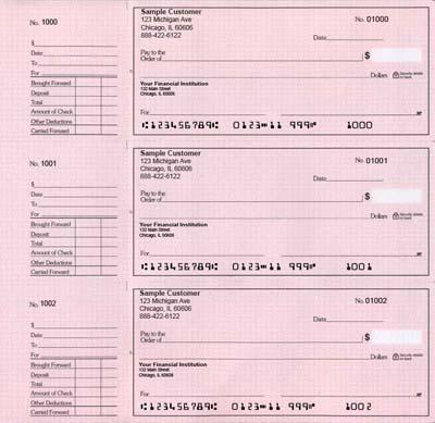 Pink Safety Deskset Personal Checks