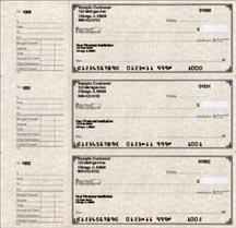Tan Parchment Deskset Personal Checks