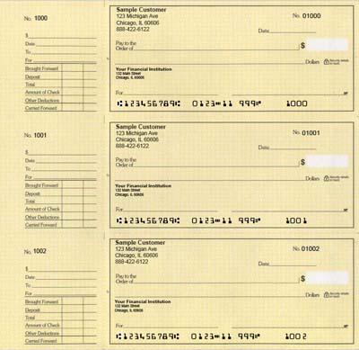 Yellow Safety Deskset Personal Checks