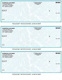 Teal Marble Laser Business 3 to a Page Voucher Checks