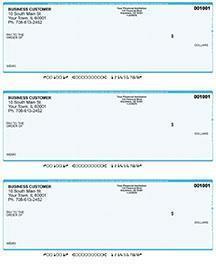 Teal Safety Laser Business 3 to a Page Voucher Checks