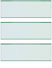 Blue Green Blank Stock For 3 to a Page Voucher Computer Checks