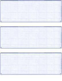 Blue Safety Blank Stock For 3 to a Page Voucher Computer Checks