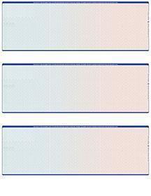 Blue Red Blank Stock For 3 to a Page Voucher Computer Checks