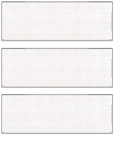 Grey Safety Blank Stock For 3 to a Page Voucher Computer Checks