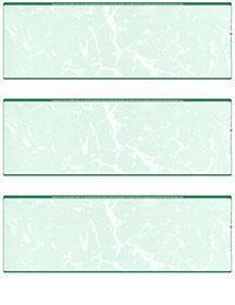 Green Marble Blank Stock For 3 to a Page Voucher Computer Checks