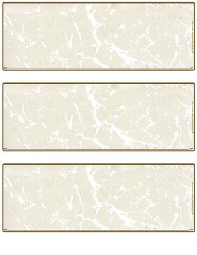 Tan Marble Blank Stock For 3 to a Page Voucher Computer Checks