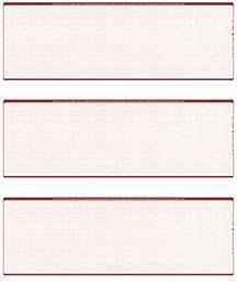 Burgundy Safety Blank Stock For 3 to a Page Voucher Computer Checks