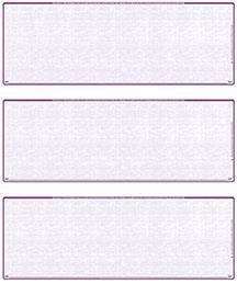 Violet Safety Blank Stock For 3 to a Page Voucher Computer Checks