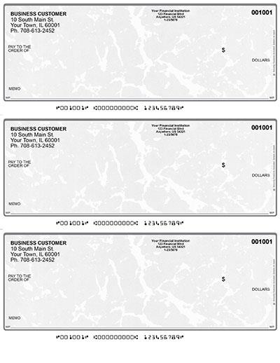 Gray Marble Laser Business 3 to a Page Voucher Checks