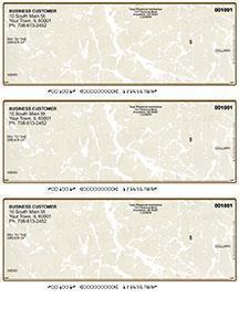 Tan Marble Laser Business 3 to a Page Voucher Checks