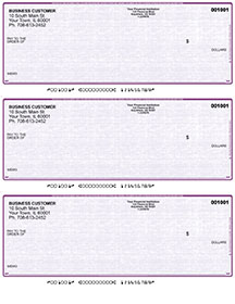 Violet Safety Laser Business 3 to a Page Voucher Checks