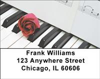 Rose On Piano Address Labels