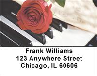 Rose On Piano Address Labels